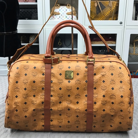 MCM Handbags - MCM DUFFLE BAG VISETOS COGNAC WITH STRAP VGC